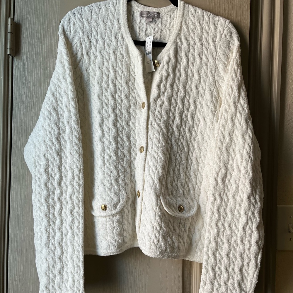 J. Crew Odette Cable-knit Cardigan
